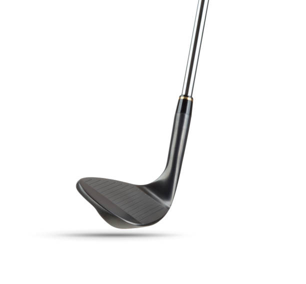 istock Black Golf Club Wedge Iron on White Background 1161968528