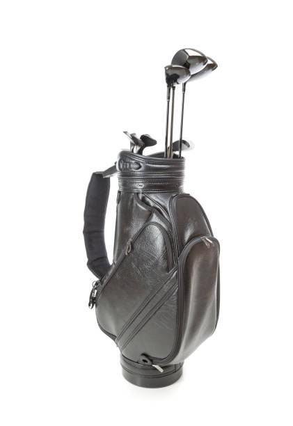 istock Blank Large Golf Bag with Clubs Isolated on a White Background 1161968601