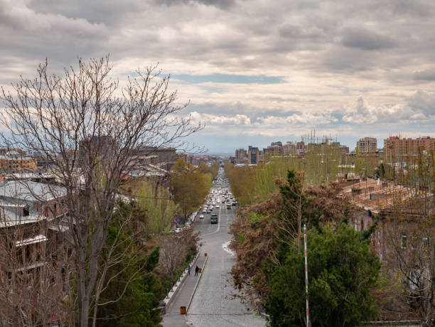 istock Yerevan city panorama on a cloudy day 1161973678