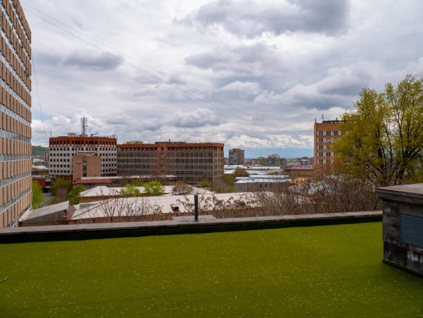 istock Yerevan city panorama on a cloudy day 1161973681