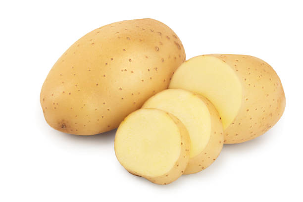istock Young potato isolated on white background. Harvest new 1161974909