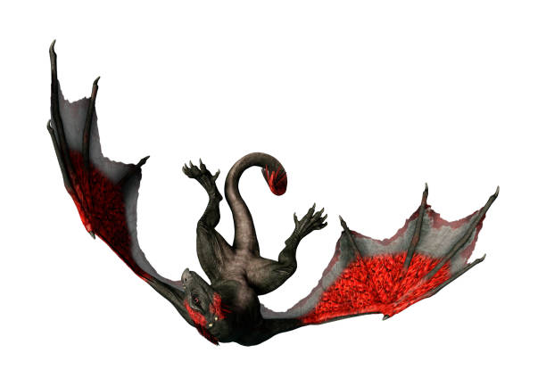 istock 3D illustration fantasy dragon on white 1161979245