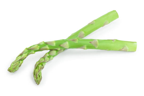 istock Fresh sprouts of asparagus isolated on white background 1161979678