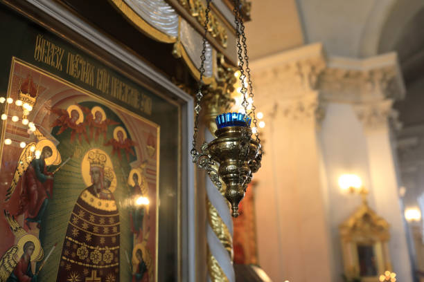 istock Lamp in church 1161981400