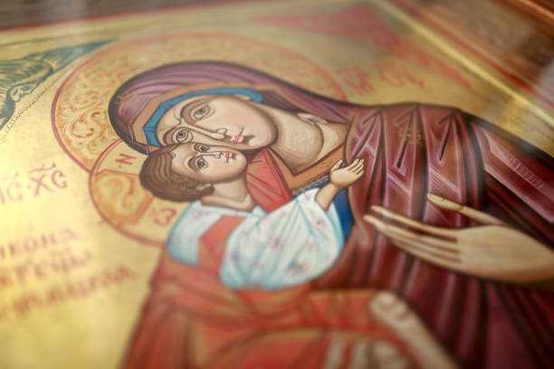 istock Icon of Mary and Jesus 1161981416