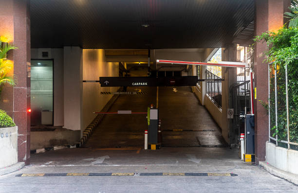 istock Barrier on the car parking 1161983017