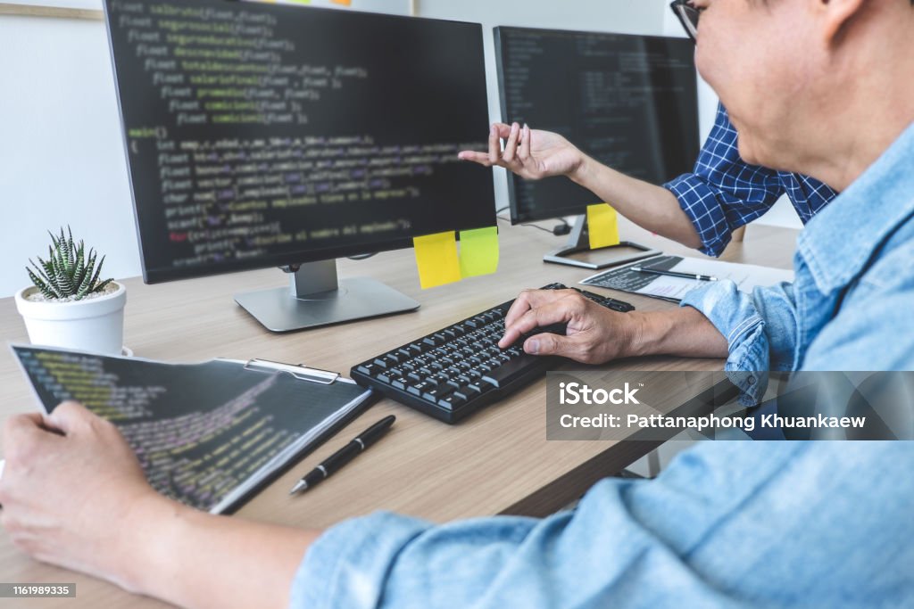 Writing Codes And Typing Data Code Technology Two Professional ...
