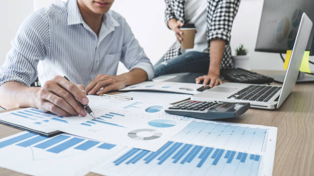 istock Business team meeting working with new startup project, discussion and analysis data the charts and graphs, laptop computer using, Business finances and accounting concept 1161989344