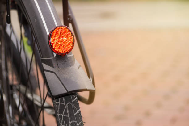 istock Red Backlight and Reflector of a bike. 1161989603