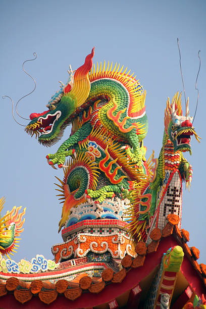 istock Dragon on oriental temple roof 116198964