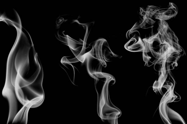 istock set of flowing smoke plumes isolated on black background 1161991792