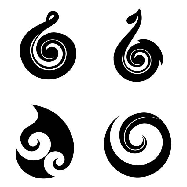 illustrations, cliparts, dessins animés et icônes de symboles maoris - southern charm