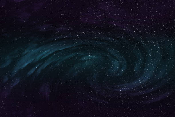 Abstract background texture of distant star space and multicolored nebula, illustration