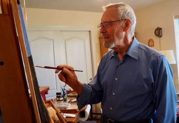 istock Senior Man who is an artist 1161995549