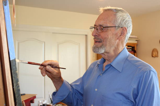 istock Senior Man who is an artist 1161996192