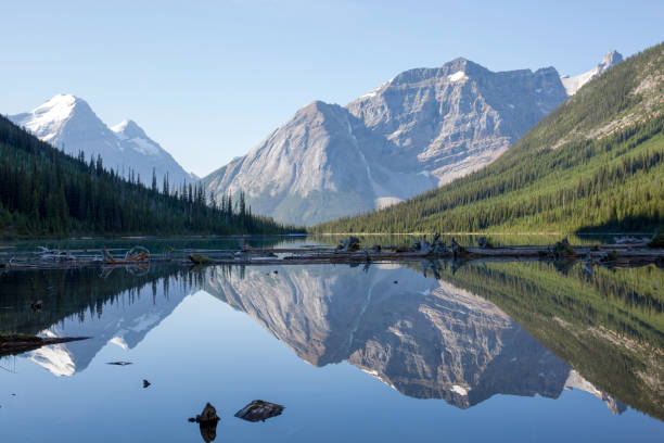 Perfect symmetrical reflection, Yoho National Park, B.C.