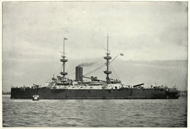 istock Royal Navy warship, HMS Majestic (1895), Battleship, 19th Century 1162011489
