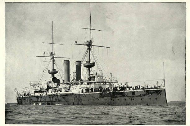 istock Royal Navy warship, HMS Ramillies (1892), Battleship, 19th Century 1162011799