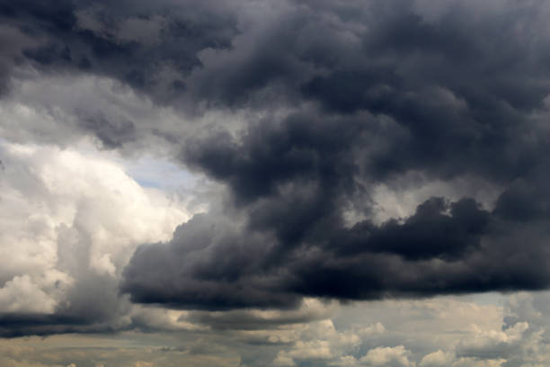 istock Storm sky covered with dark cumulus clouds before the rain 1162014268
