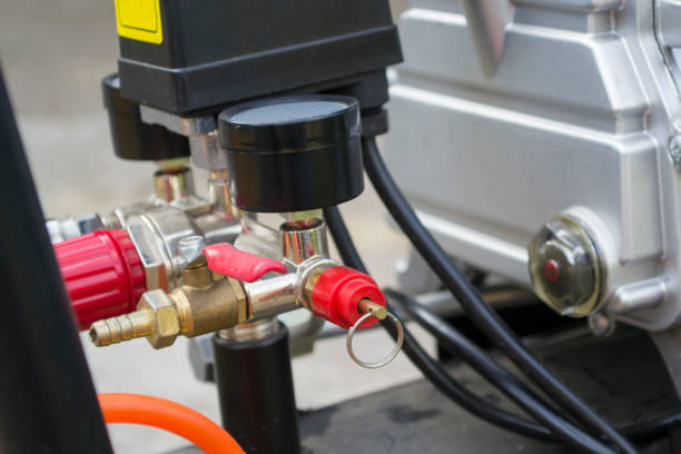istock Part of a domestic reciprocating compressor close up. 1162018533