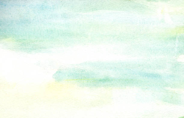 istock Handmade illustration light sky blue and light yellow watercolor background. 1162019319