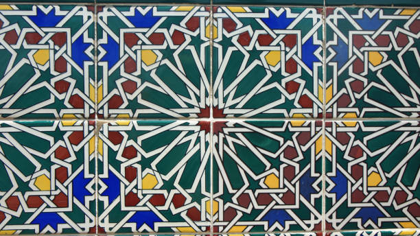 istock Detail of wall decorated with ceramic with Arabic design 1162025073