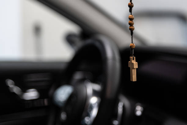 istock Wooden Christian rosary with crucifix 1162025194
