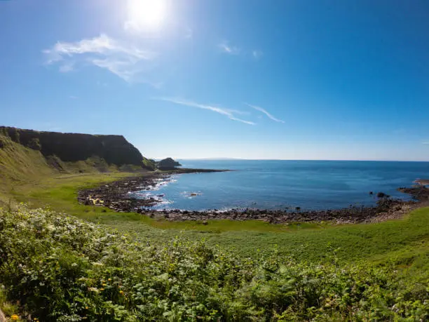 Photo of Giants Causeway Aerial view, basalt columns on North Coast of Northern Ireland near bushmills