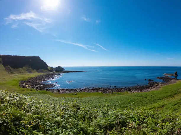 Photo of Giants Causeway Aerial view, basalt columns on North Coast of Northern Ireland near bushmills