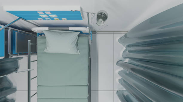 A bright and clean hospital ward