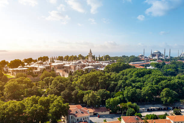 istock Topkapi palace and Sultan Ahmet district in Istanbul. 1162036996