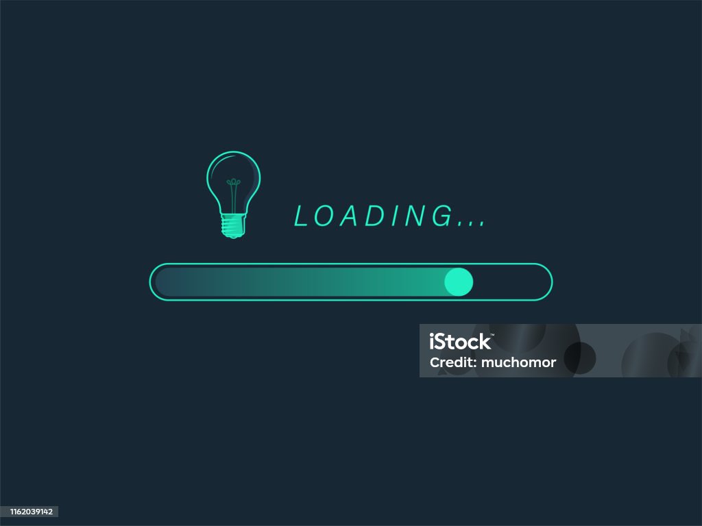 Loading New Idea Concepts With Light Bulb Stock Illustration - Download ...