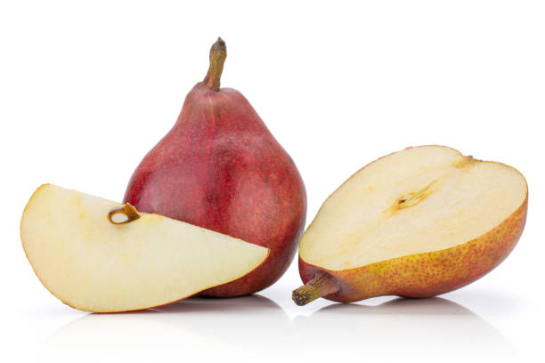 istock Anjou red pear isolated on white 1162041829