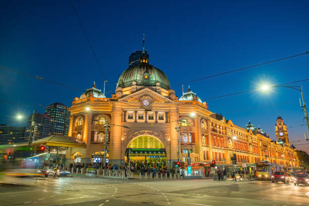 istock Melbourne Flinders Street Train Station in Australia 1162045956