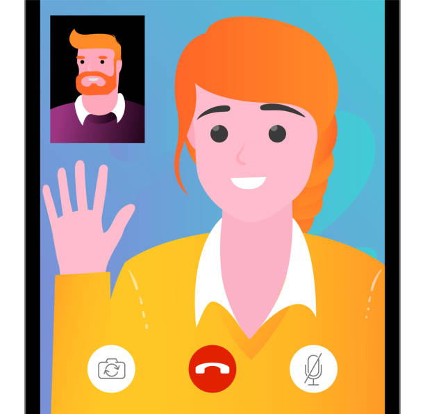 Computer Facetime Drawing 1,700+ Girl Facetiming Stock Illustrations, Royalty-Free Vector ...