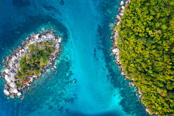 istock Aerial view of small strait 1162053944