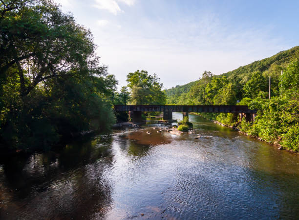 istock The railroad bridge over Brokenstraw Creek 1162056361