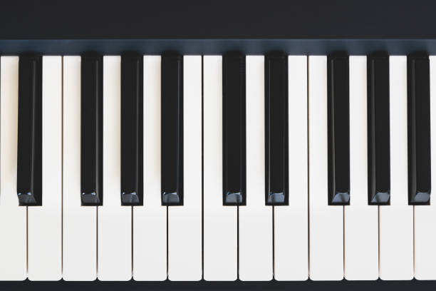 istock Piano Keyboard close up, view from above 1162056945
