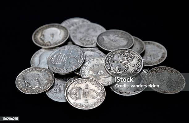Silber Thrupenny Bits Stockfoto und mehr Bilder von Alt - Alt, Geldmünze, König Georg V.