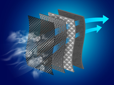 Dust filter layer Smoke and dirt
With special material layers Helps in air purification
Vector realistic file.