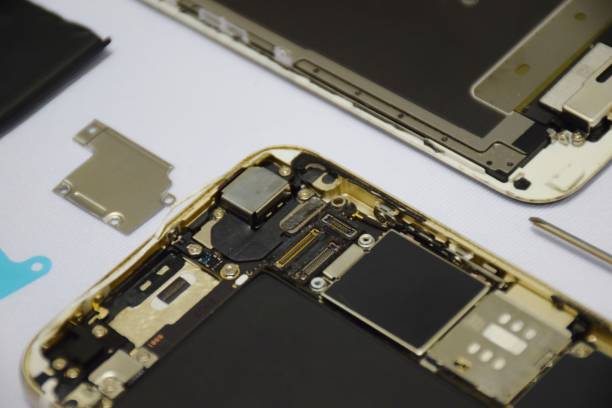 istock Soft focus to Tools for repairing smart phones on a white background - Change or replacement smart phones battery 1162070248