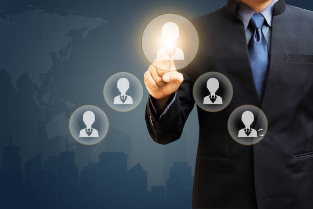 istock Businessman select Choice employee  human resource system for working  company. 1162072189