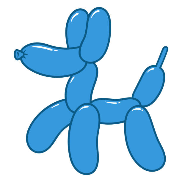 illustrations, cliparts, dessins animés et icônes de illustration de vecteur de chien de ballon de dessin animé - balloon twisted shape animal