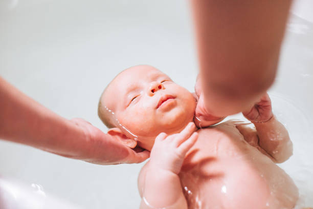 istock Baby care and bathing concept 1162077605
