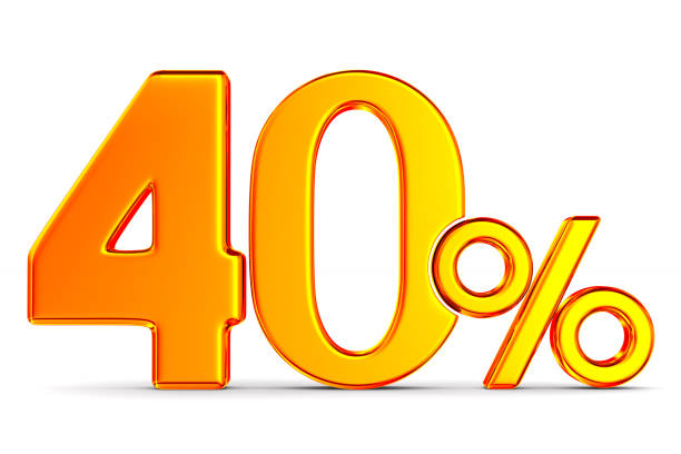 istock Fourty percent on white background. Isolated 3D illustration 1162077706