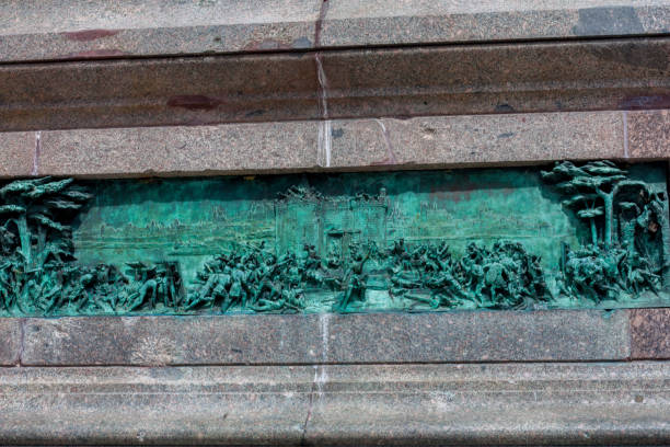 istock Bas Relief on Joan of Arc Statue 1162080281