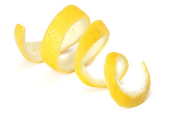 istock fresh lemon peel isolated on white background. healthy food 1162081325