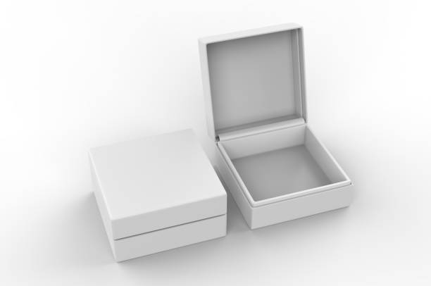 istock White blank luxury rigid box with inner foxing for branding presentation and mock up, 3d illustration. 1162086010