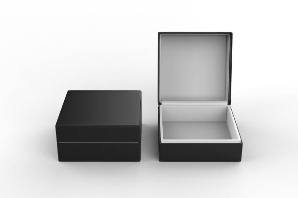 istock White blank luxury rigid box with inner foxing for branding presentation and mock up, 3d illustration. 1162086025