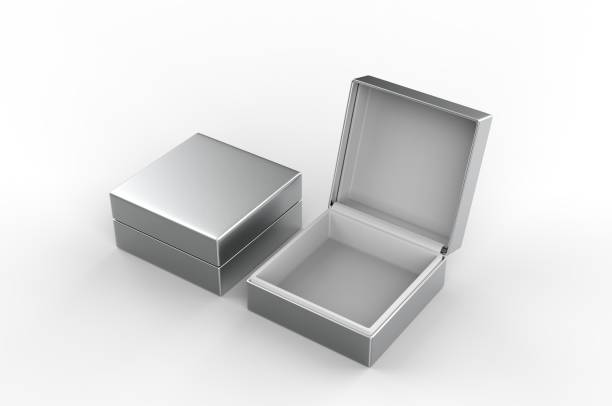 istock White blank luxury rigid box with inner foxing for branding presentation and mock up, 3d illustration. 1162086043